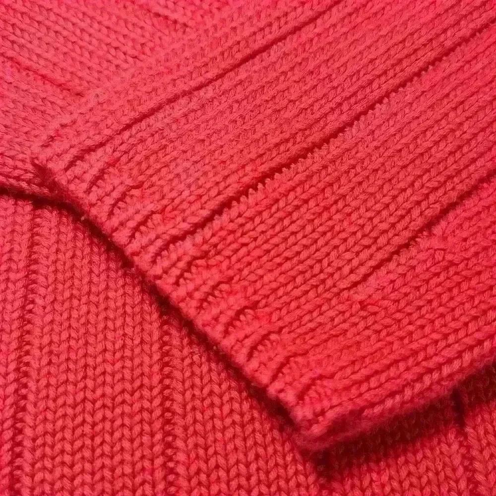 Men’s Vintage Polo Ralph Lauren Red Half Zip Mock Neck Flag Logo Sweater- Medium